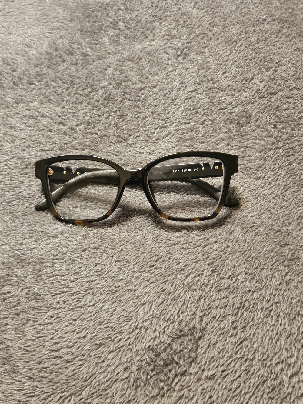 Michael Kors Black with Tortoiseshell Accents Square Women's Glasses